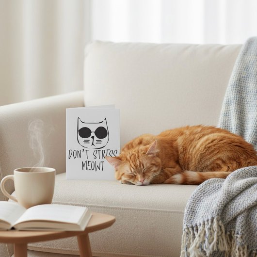 Geen Stress Meowt Kaart