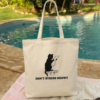 Geen Stress Meowt Kat Boodschappentas, cadeaus voo Tote Bag