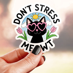 Geen Stress Meowt Kat Sticker
