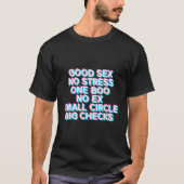 Geen Stress One Boo Geen Ex Terug Print Rap Gezegd T-shirt (Voorkant)