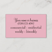 Geen stress op bloemenreiniging visitekaartje (Achterkant)