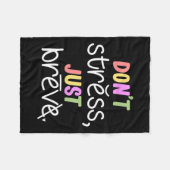 Geen stress op dyslexie Bewustzijnsstoornis Therap Fleece Deken (Voorkant (Horizontaal))