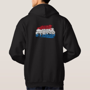Geen stress - rood wit blauw positieve mindset hoodie