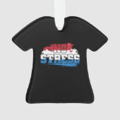 Geen stress - rood wit blauw positieve mindset ornament (achterkant)