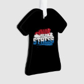 Geen stress - rood wit blauw positieve mindset ornament (voorkant)