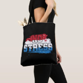 Geen stress - rood wit blauw positieve mindset tote bag (Dichtbij)