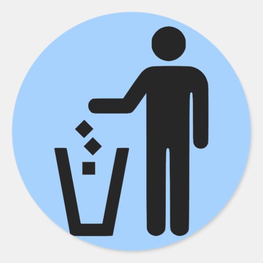 Geen strooisel ronde sticker (Voorkant)