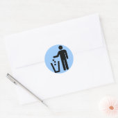 Geen strooisel ronde sticker (Envelop)