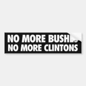 Geen Struiken meer en geen Clintons meer Bumpersticker (Voorkant)