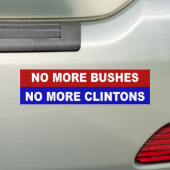 Geen Struiken meer, geen Clintons meer Bumpersticker (Op auto)
