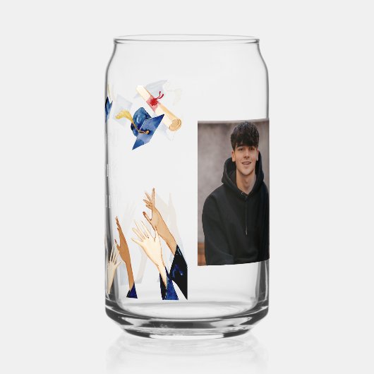 Geen studentenkorting meer | Monogram Afstuderen Blikvorm Glas (Links)