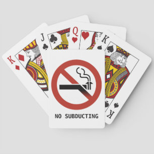 Geen subducerende geologie Logo Pokerkaarten