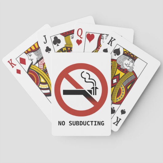 Geen subducerende geologie Logo Pokerkaarten (Achterkant)