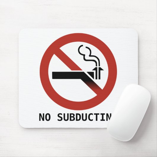 Geen subducerende Logo mousepad Muismat (Met muis)