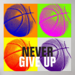 Geen succes met Basketball Pop Art Print<br><div class="desc">Populaire Amerikaanse en internationale spelkunstwerken - ik hou van dit spel. Populaire sport - Basketball Game Ball Afbeelding.</div>