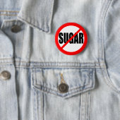 "GEEN SUIKER" RONDE BUTTON 5,7 CM (In situ)