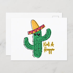 Geen supercactus Mexicaanse sombrero Briefkaart