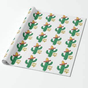 Geen supercactus Mexicaanse sombrero Cadeaupapier