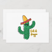 Geen supercactus Mexicaanse sombrero Feestdagenkaart (Voorkant / Achterkant)