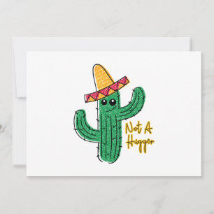 Geen supercactus Mexicaanse sombrero Feestdagenkaart