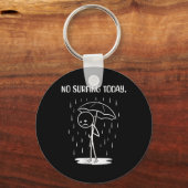 Geen surfen vandaag Stick Figure Grappig Sleutelhanger (Voorkant)