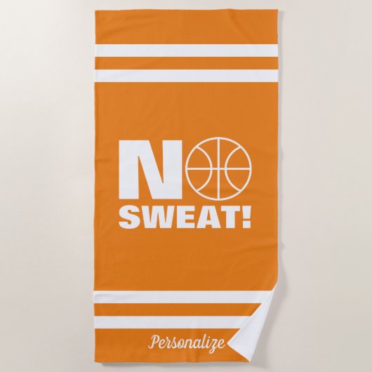 Geen Sweat basketball-handdoek voor de zomer Strandlaken (Voorkant)