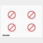 Geen symbool rechthoekige sticker (Vel)