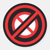 Geen symbool ronde sticker (Voorkant)
