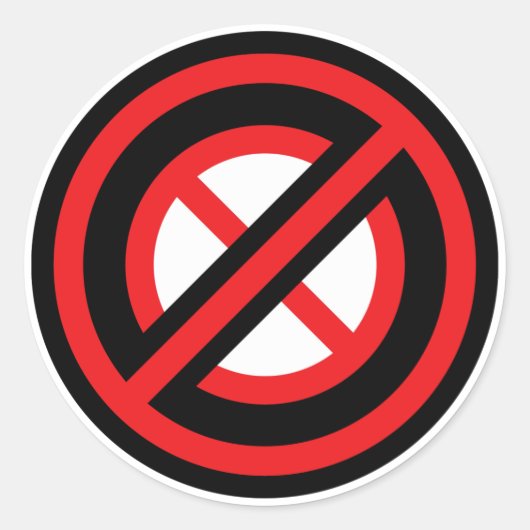 Geen symbool ronde sticker (Voorkant)