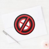Geen symbool ronde sticker (Envelop)