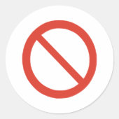 Geen symbool ronde sticker (Voorkant)