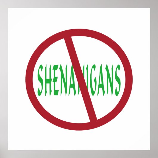 Geen symbool voor Shenanigans Poster (Voorkant)