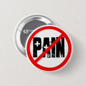 Geen symboolkopie, pijn ronde button 5,7 cm (Voorkant /achterkant)