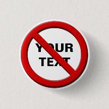 Geen symboolwaarschuwing Kleine aangepaste Button