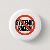 Geen Systeem Racisme Ronde Button 3,2 Cm (Voorkant)