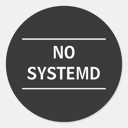 Geen systeem ronde sticker (Voorkant)
