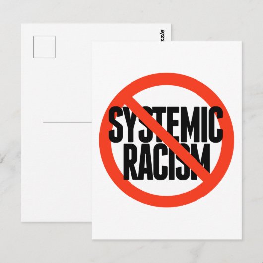 Geen systematische racisme briefkaart (Voorkant / Achterkant)