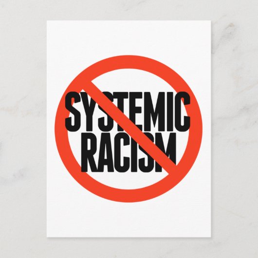 Geen systematische racisme briefkaart (Voorkant)