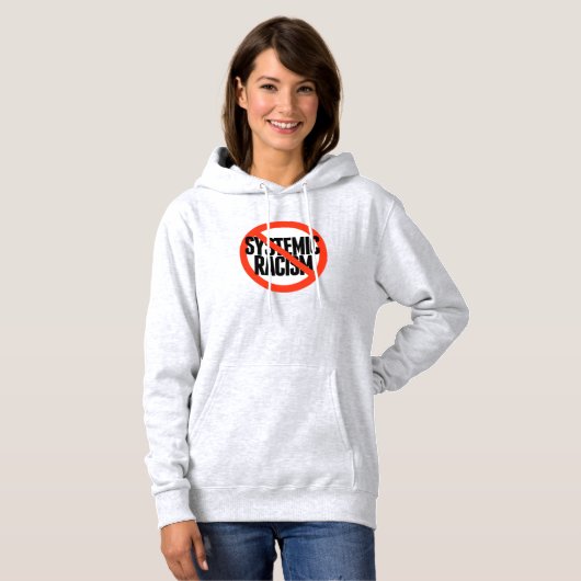 Geen systematische racisme hoodie (Voorkant volledig)