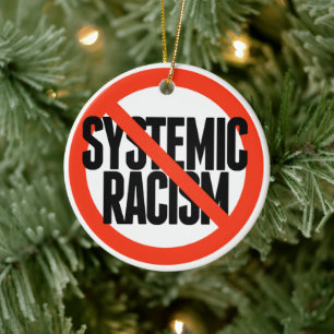Geen systematische racisme keramisch ornament