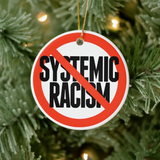 Geen systematische racisme keramisch ornament (Boom)