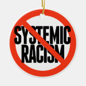 Geen systematische racisme keramisch ornament (Voorkant)
