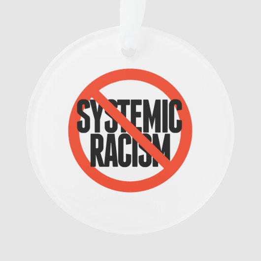 Geen systematische racisme ornament (voorkant)