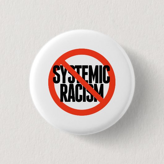 Geen systematische racisme ronde button 3,2 cm (Voorkant)