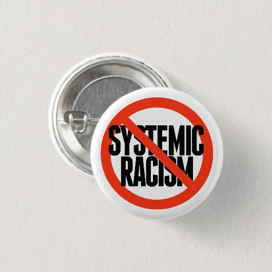 Geen systematische racisme ronde button 3,2 cm (Voorkant /achterkant)