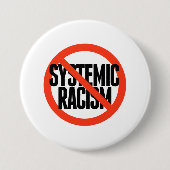 Geen systematische racisme ronde button 7,6 cm (Voorkant)
