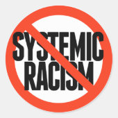 Geen systematische racisme ronde sticker (Voorkant)