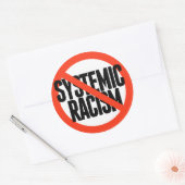 Geen systematische racisme ronde sticker (Envelop)