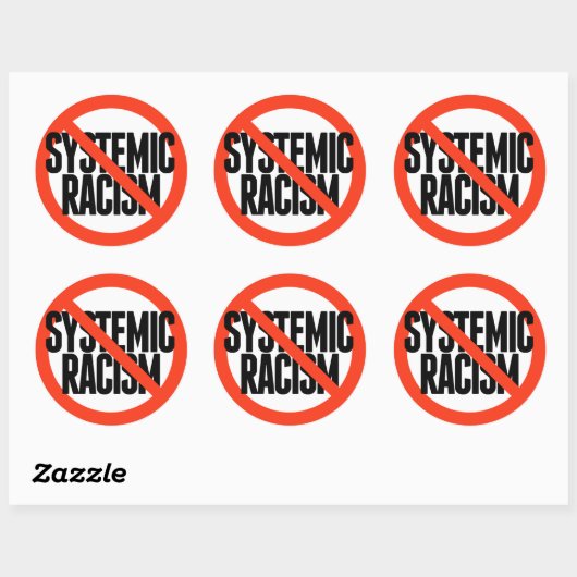 Geen systematische racisme ronde sticker (Vel)