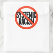 Geen systematische racisme ronde sticker (Tas)